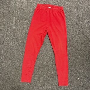 Red cotton spandex legging
